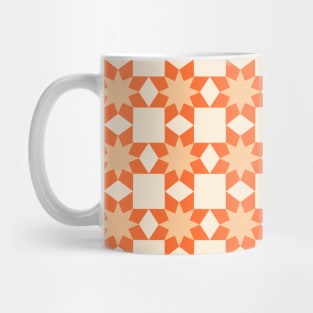 Orange Tennessee Star Patchwork Pattern Mug